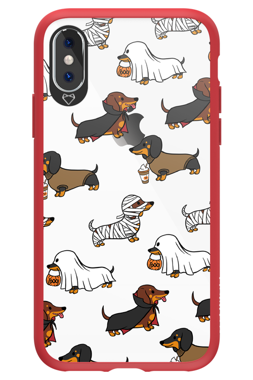 Scary Dachshund (Transparent) - Apple iPhone XS
