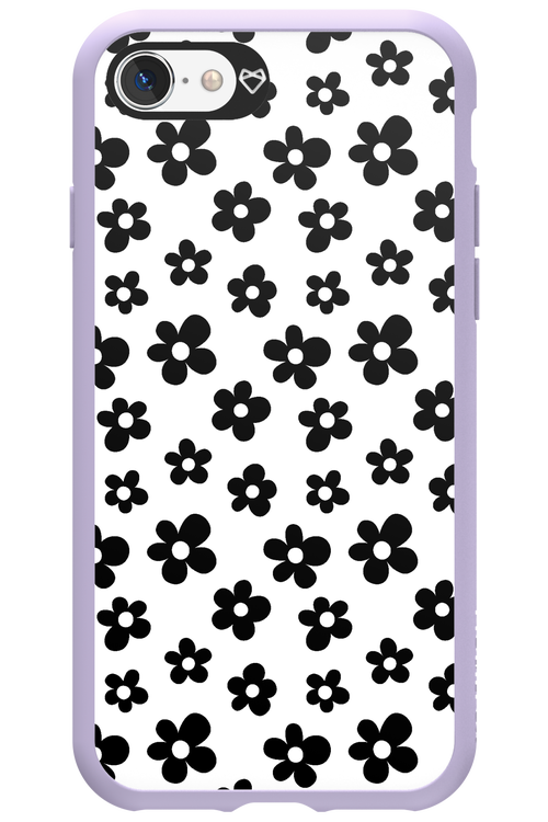 Monochrome Flowers  - Apple iPhone SE 2020