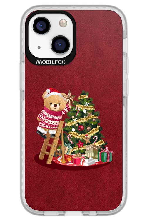 Christmas Bear (Burgundy) - Apple iPhone 13 Mini