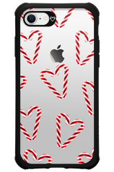 Candy Cane Hearts - Apple iPhone 7