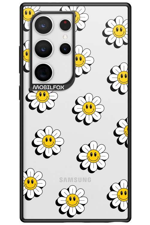 Smiley Flowers Transparent - Samsung Galaxy S24 Ultra