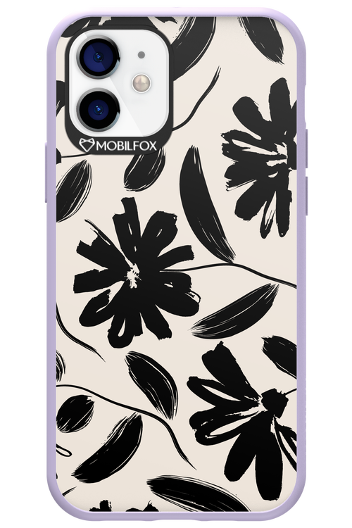 Monochrome Flowerss - Apple iPhone 12