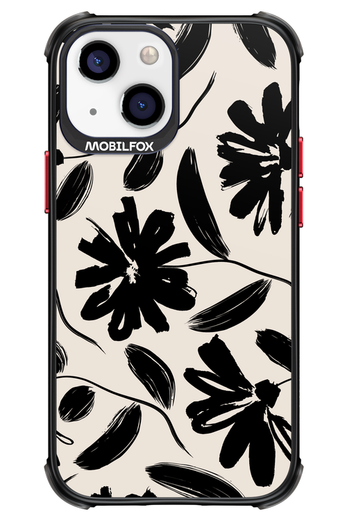 Monochrome Flowerss - Apple iPhone 13 Mini