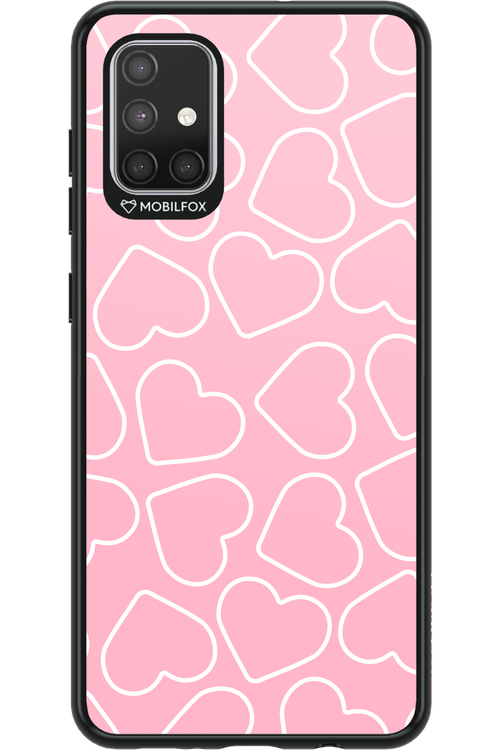Line Heart Pink - Samsung Galaxy A71