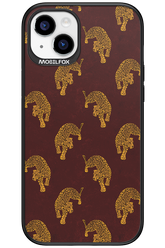 Burgundy Leopard Pattern - Apple iPhone 15 Plus
