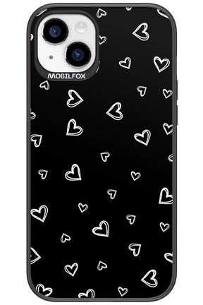 Monochrome Hearts 2.0 - Apple iPhone 15 Plus