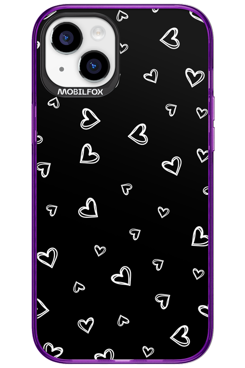 Monochrome Hearts 2.0 - Apple iPhone 15 Plus
