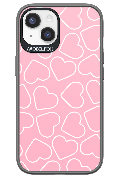 Line Heart Pink - Apple iPhone 14
