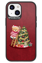 Christmas Bear (Burgundy) - Apple iPhone 13 Mini
