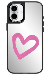 Pink Heart Mirror - Apple iPhone 16 Plus