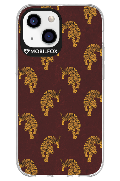Burgundy Leopard Pattern - Apple iPhone 13 Mini