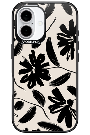 Monochrome Flowerss - Apple iPhone 16