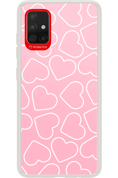 Line Heart Pink - Samsung Galaxy A51