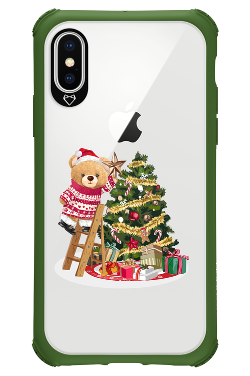 Christmas Bear (Transparent) - Apple iPhone X