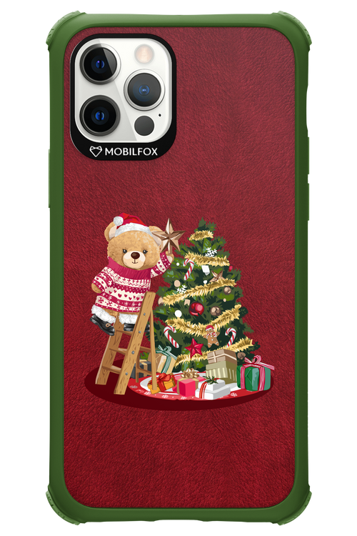 Christmas Bear (Burgundy) - Apple iPhone 12 Pro