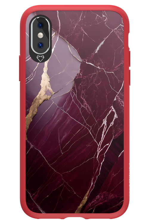 Burgundy Marble - Apple iPhone X