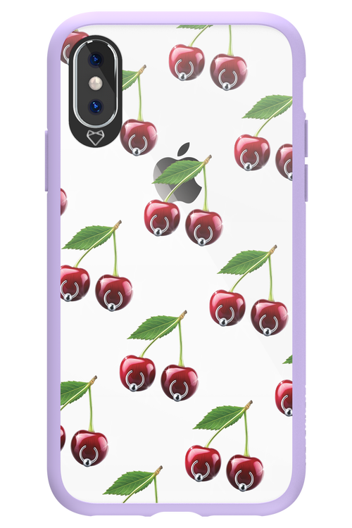 Spicy Cherries Transparent - Apple iPhone XS