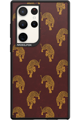 Burgundy Leopard Pattern - Samsung Galaxy S23 Ultra