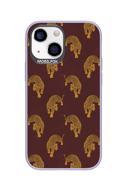 Burgundy Leopard Pattern - Apple iPhone 13 Mini