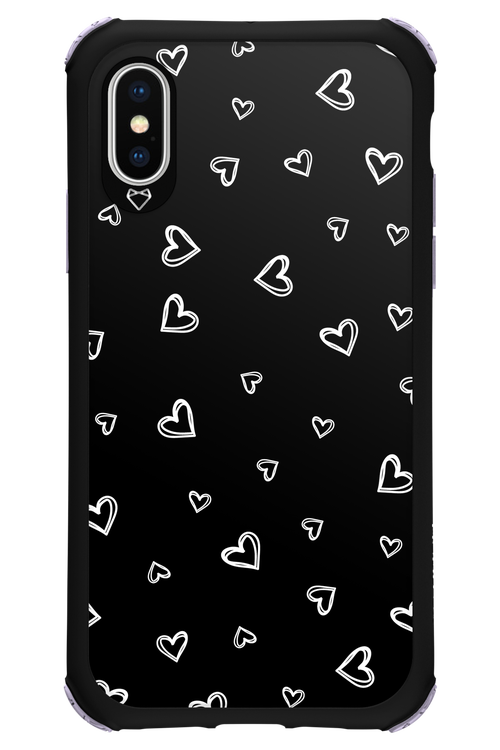 Monochrome Hearts 2.0 - Apple iPhone X