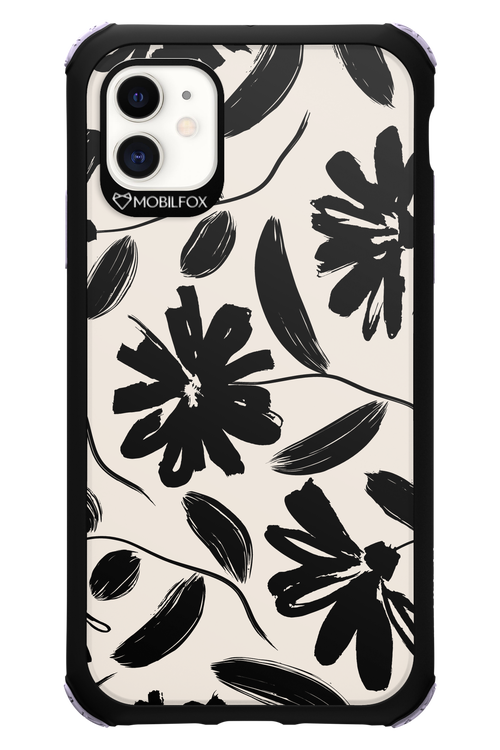 Monochrome Flowerss - Apple iPhone 11