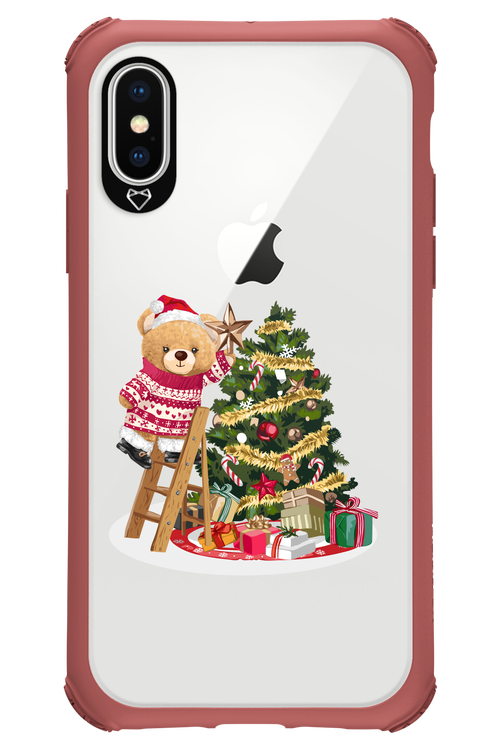 Christmas Bear (Transparent) - Apple iPhone XS
