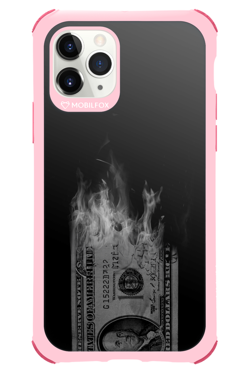 Money Burn B&W - Apple iPhone 11 Pro
