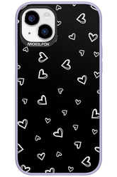 Monochrome Hearts 2.0 - Apple iPhone 15 Plus