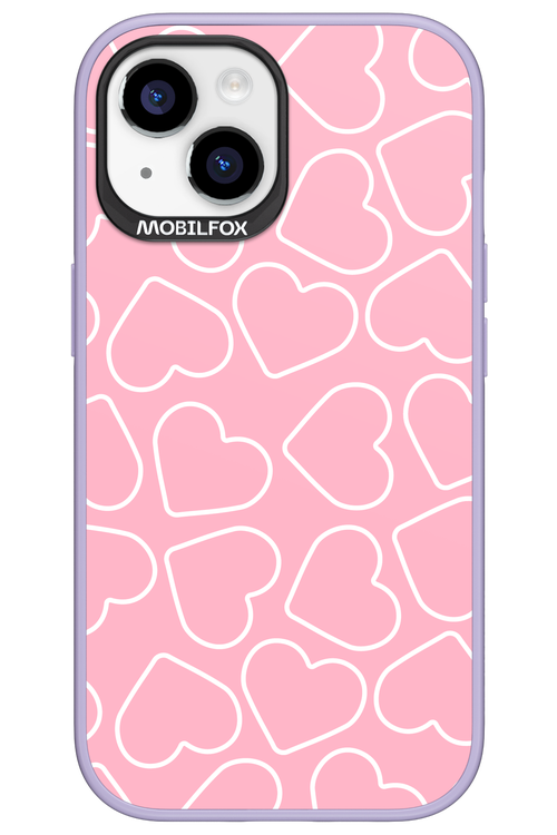 Line Heart Pink - Apple iPhone 15