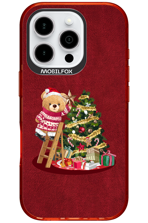 Christmas Bear (Burgundy) - Apple iPhone 16 Pro