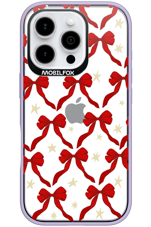 Bow & Stars (Transparent) - Apple iPhone 16 Pro