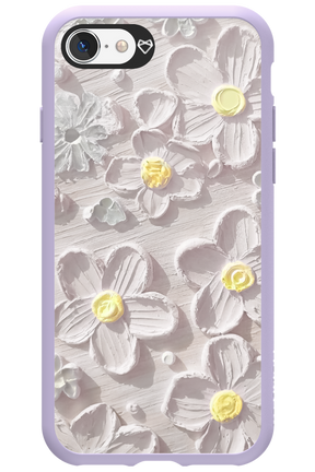 White Flowers - Apple iPhone 8