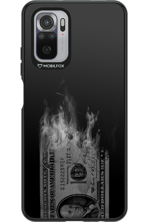 Money Burn B&W - Xiaomi Redmi Note 10