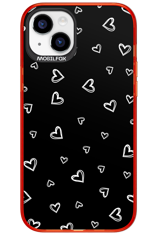 Monochrome Hearts 2.0 - Apple iPhone 15 Plus