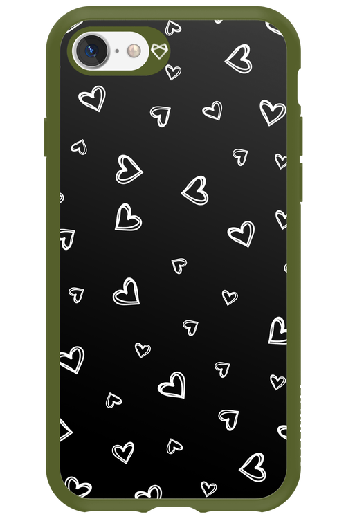 Monochrome Hearts 2.0 - Apple iPhone 7